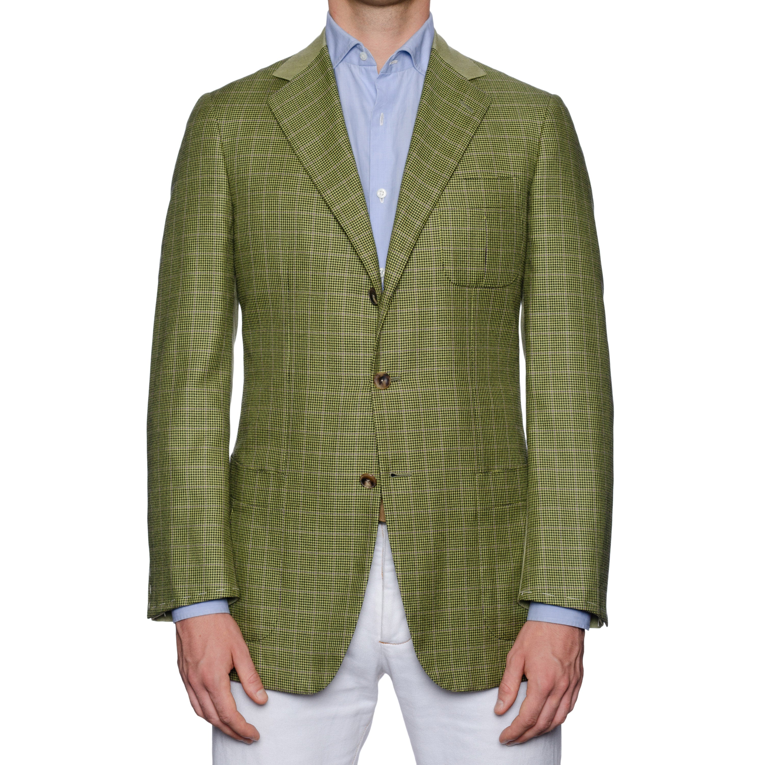 SARTORIA CASTANGIA Handmade Green Cashmere-Silk Jacket EU 50 NEW US 40 CASTANGIA
