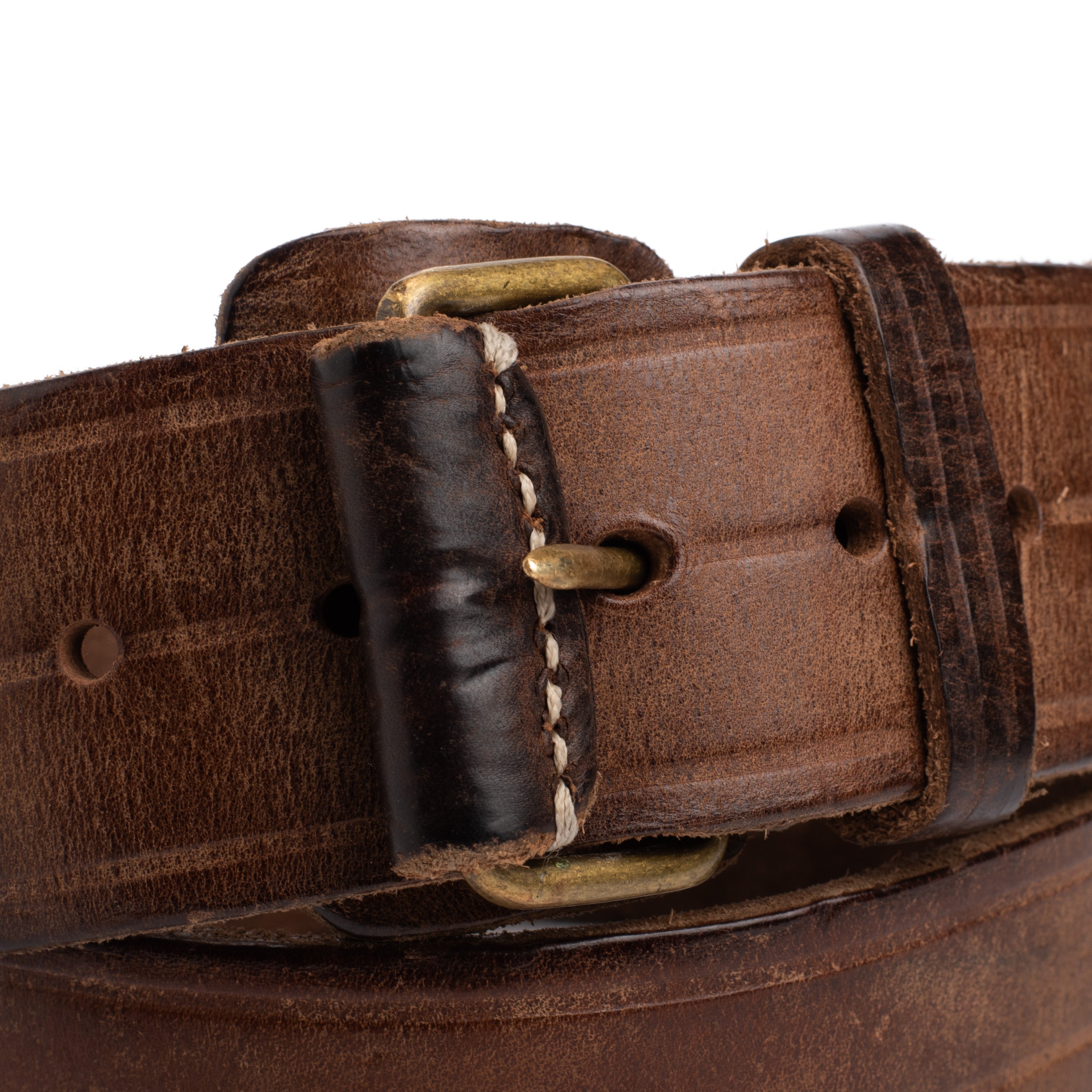 THEDI LEATHERS "Legendary" Brown Handmade Thick Leather Belt NEW 34-38 THEDI LEATHERS