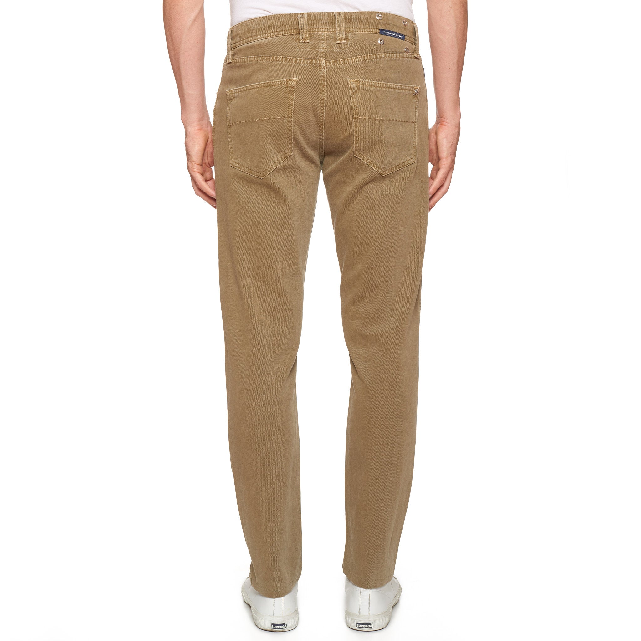 TRAMAROSSA Colour Leonardo Khaki Cotton Stretch Slim Fit Jeans Pants Size 33 TRAMAROSSA
