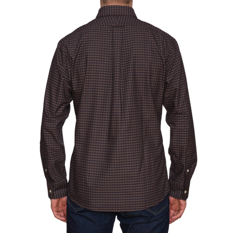 UNIONMADE Brown Gingham Check Cotton Button-Down Casual Shirt NEW US L