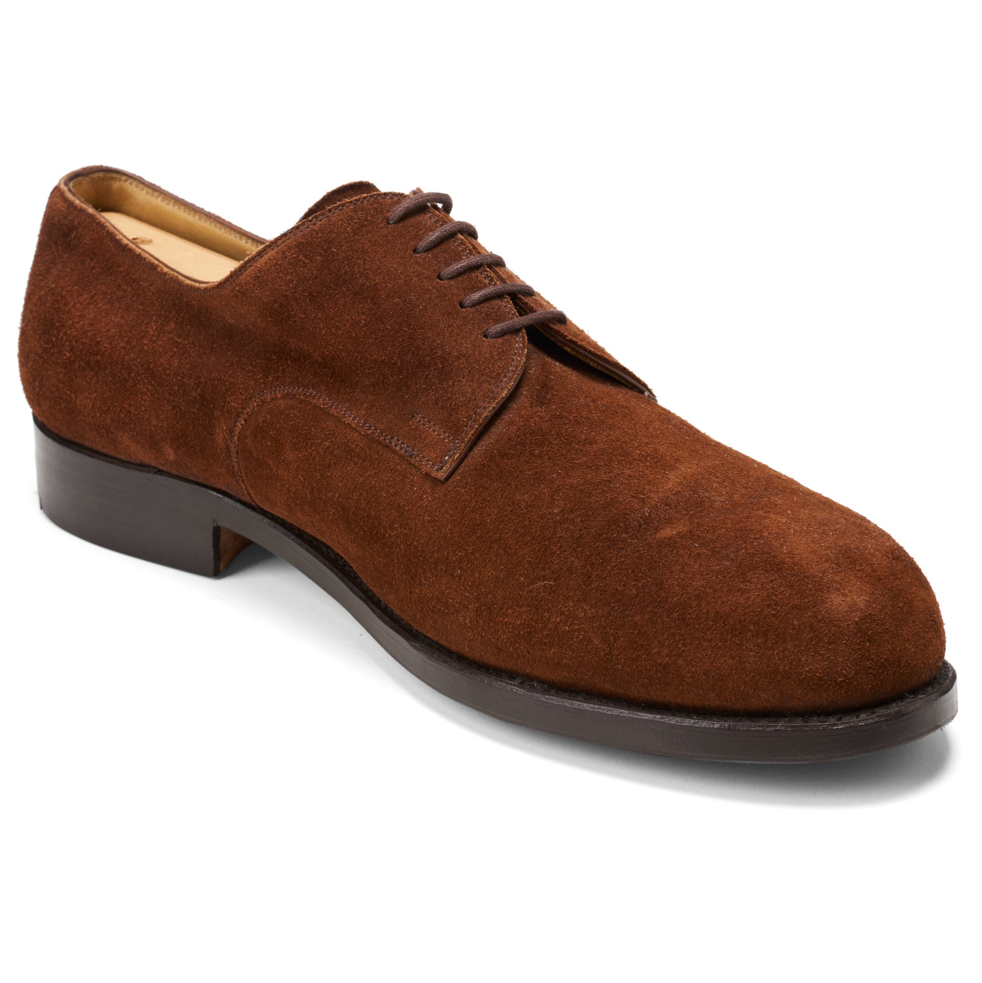 VASS Budapest Brown Suede Leather "London 5 Eyelet" Derby Shoes Last BP US 14 VASS BUDAPEST