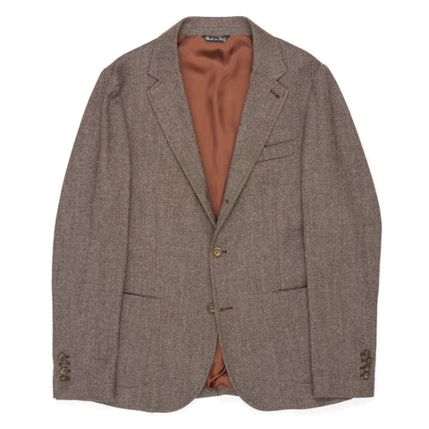 VINCENZO PALUMBO Napoli "Alfred" Brownish Gray Wool Jacket EU 48 NEW US 36 Slim