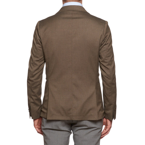 VINCENZO PALUMBO "Alfred" Tan Herringbone Wool Jacket EU 48 NEW US 36 Slim Fit