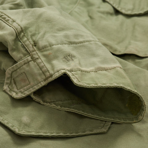 Vintage 1970's M-65 Olive Cotton Military Field Jacket Size L 1970's