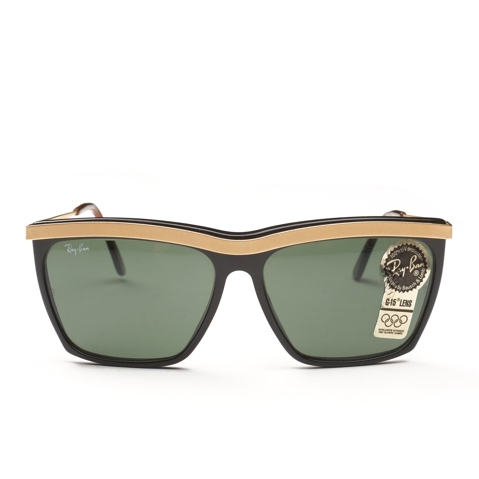 Rare B&L RAY BAN 1992 Black-Gold Olympian III Sunglasses G-15 NOS K. J