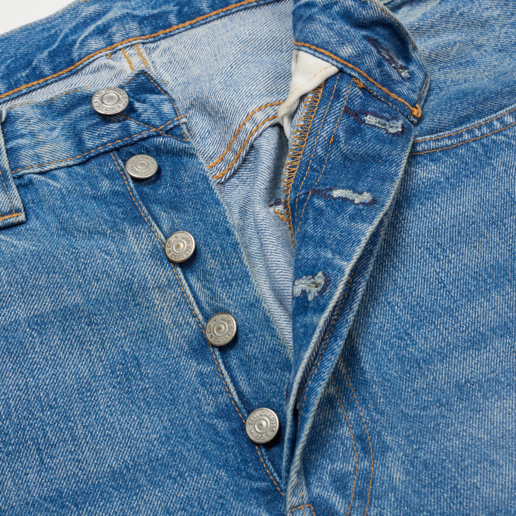 Vintage LEVI'S 501XX Blue Denim Slim Straight Fit Jeans Pants W34 L32 LEVI'S