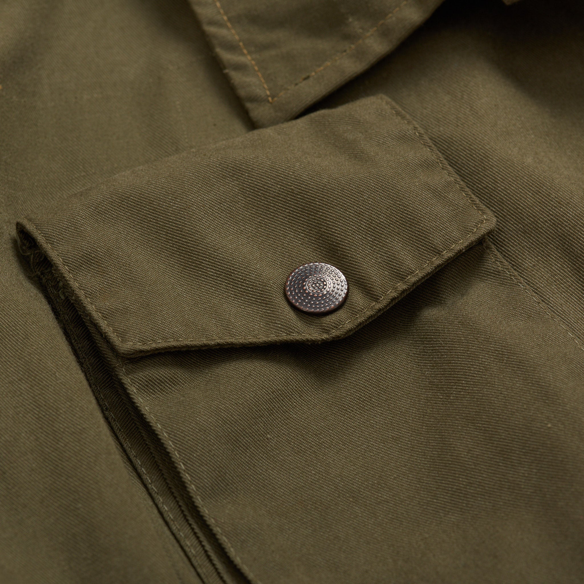 Vintage M.C.M Italian Army Rome 80s Green Cotton Military Field Jacket Coat XS