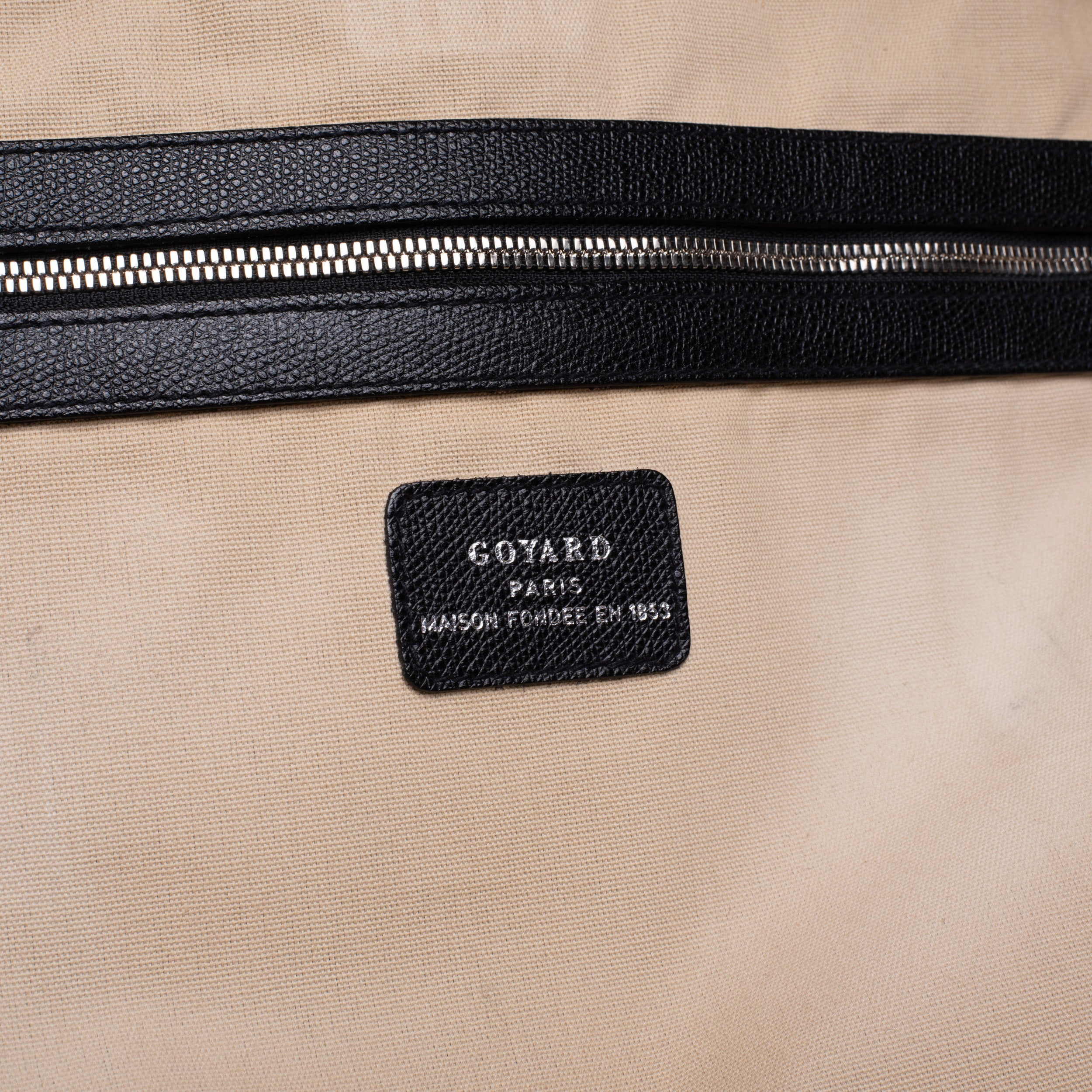 Ultra Rare GOYARD Paris Handmade Black Leather Carry-On Travel Cabin Bag