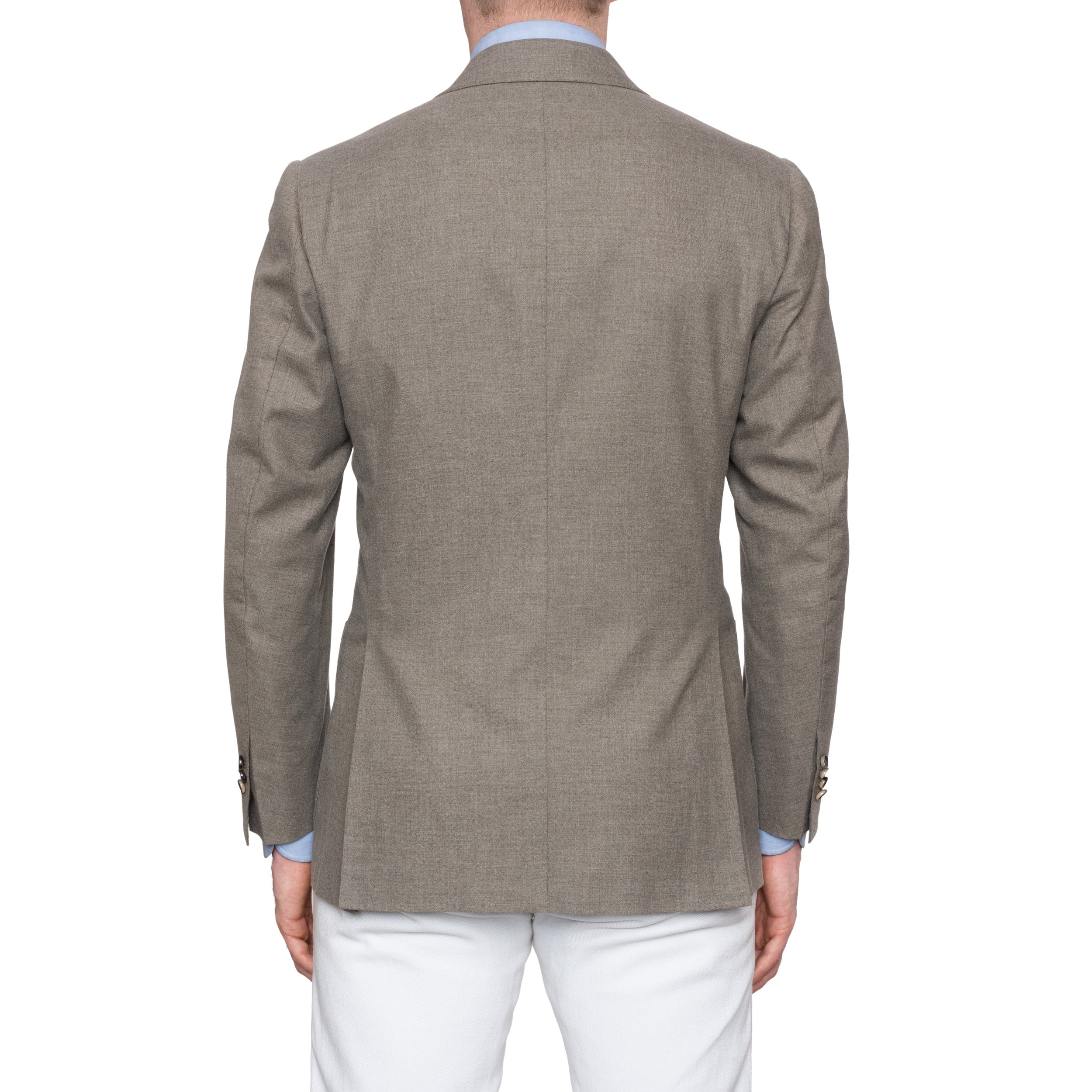 CESARE ATTOLINI for M Bardelli Bespoke Taupe Cotton Wool DB Jacket EU 50 US 40 CESARE ATTOLINI