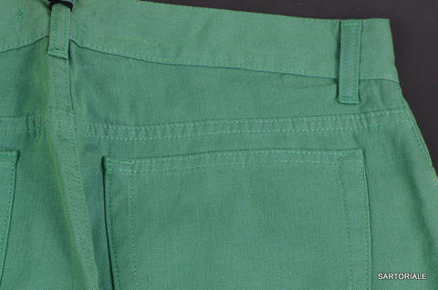 RUBINACCI Napoli Solid Green Cotton Jeans Pants NEW Straight Classic Fit - SARTORIALE - 12