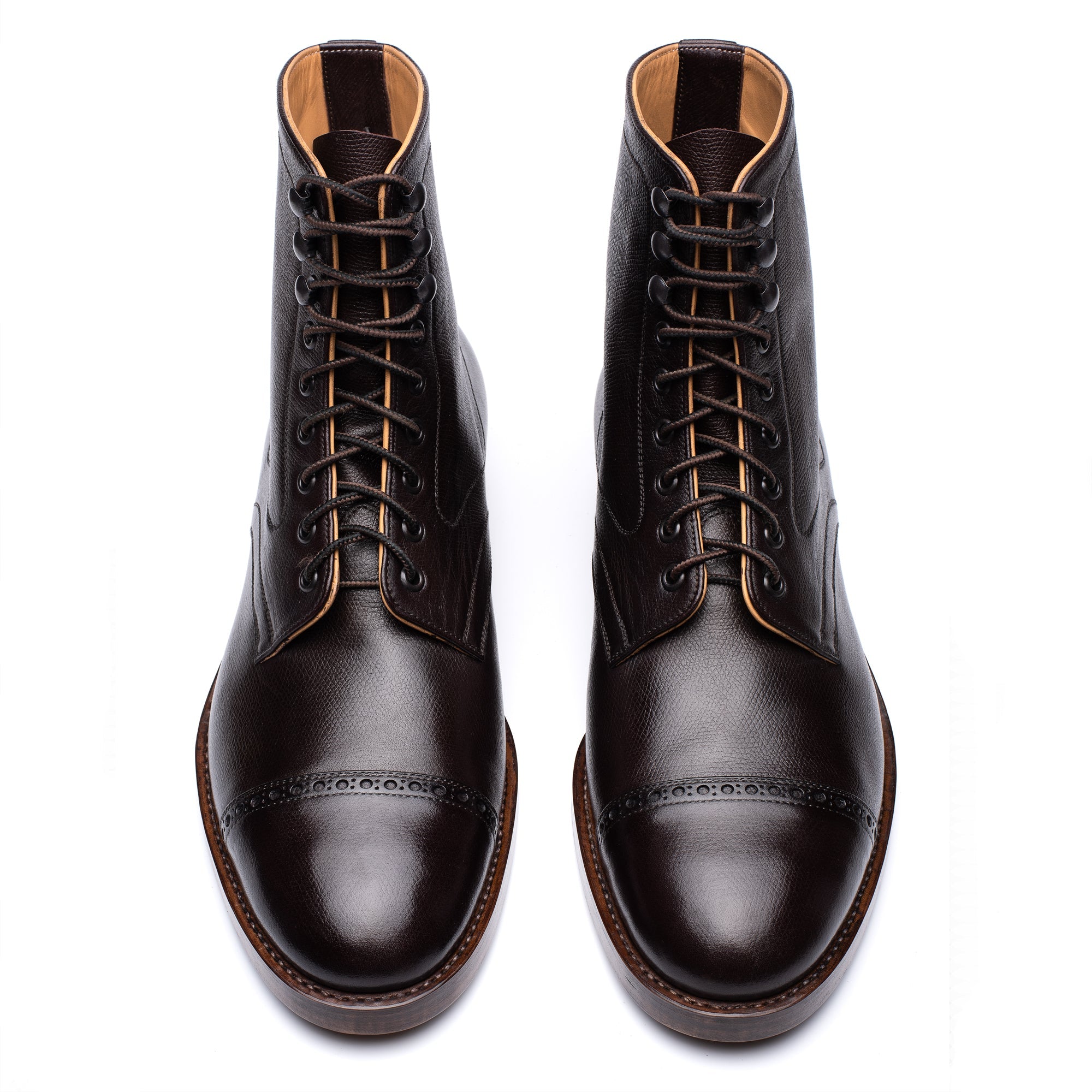 PASSUS SHOES "Patrick" Brown Grain Army Derby Leather Boots US 10.5 NEW EU 43.5 PASSUS SHOES